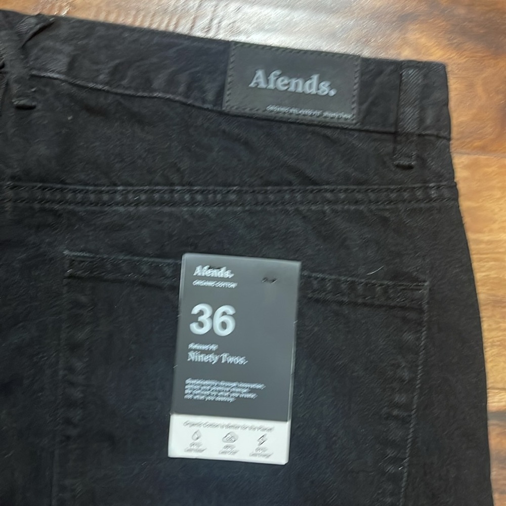 Afends Men's Relaxed Black Jeans size 36 - Picture 9 of 9